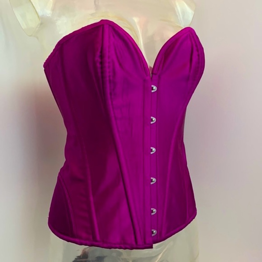 Screaming Purple Satin Corset XL NWT. Coffin Cutie!